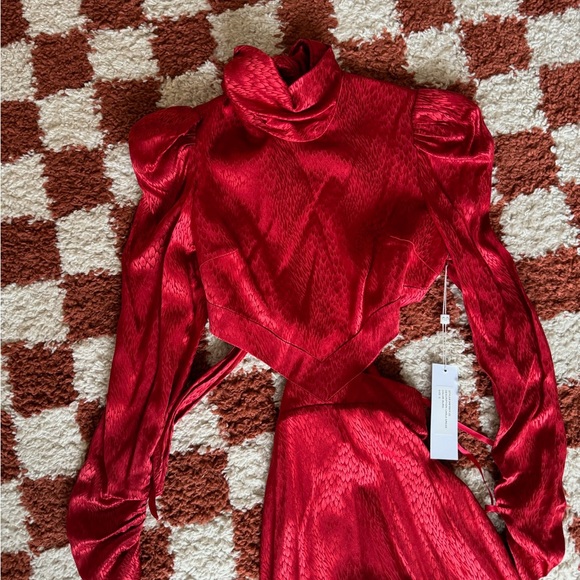 NWT Ronny Kobo exclusive Carla dress in burgundy - Picture 8 of 9